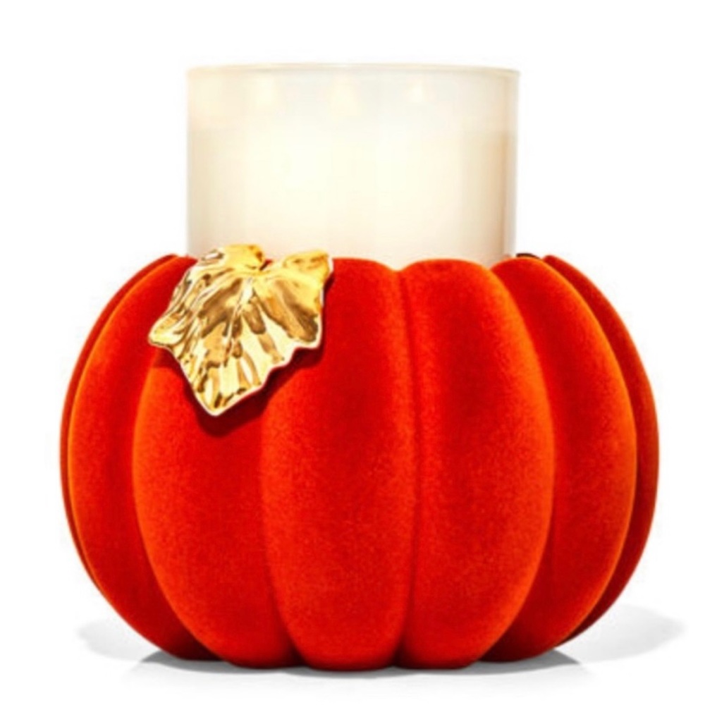 Bath & Body Works Pumpkin 3 Wick Candle Holder